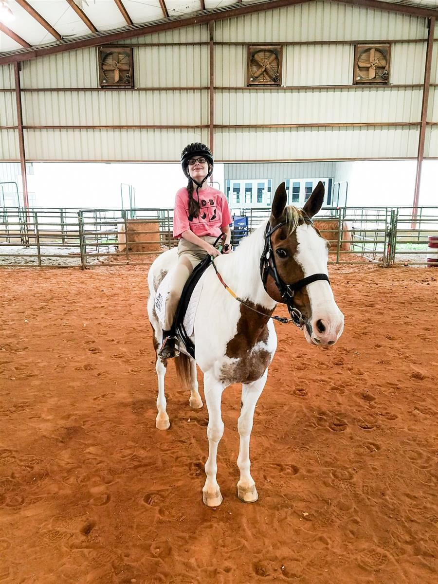  Roger at the 2016 Alabama Special Olympics being ridden by a student from Helen Keller School of Al